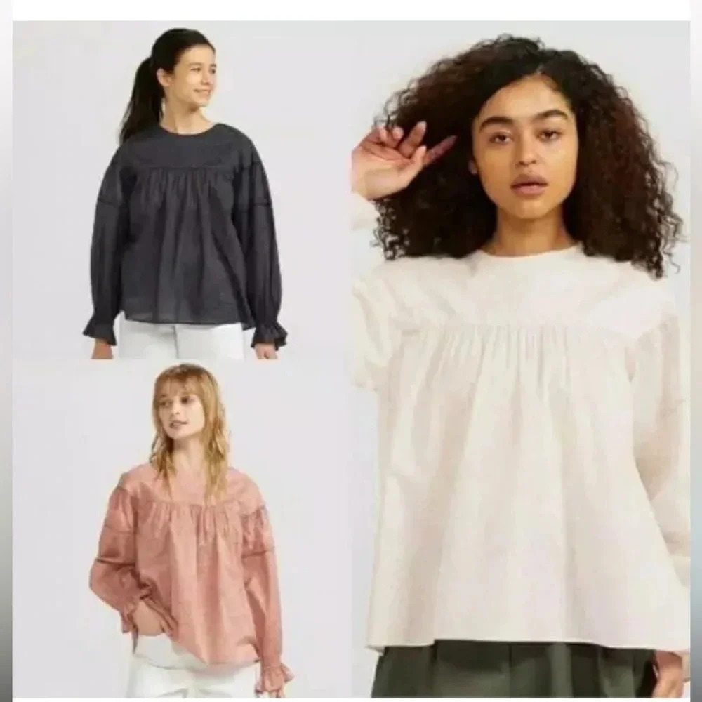 Anna‎ Sui X Uniqlo Cotton Boho Peasant Shirt XL